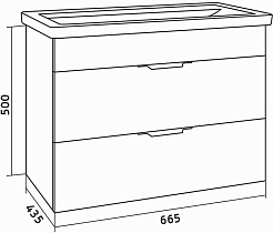Grossman Мебель для ванной Форта 70 подвесная дуб темный – фотография-9